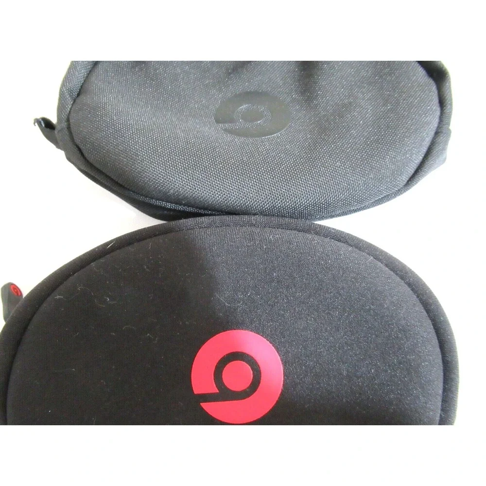 Set of 2 Beats Headphone Storage Cases Soft Padded Canvas/Neoprene Black